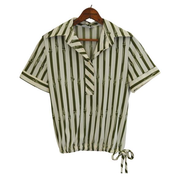 Vintage Lanvin Bamboo Printed Blouse - Picture 2 of 7